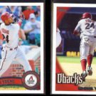 CHRiS YOUNG 2011 Topps #316 + 2010 Topps #316.  DBACKS