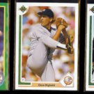 DAVE RIGHETTI (3) Card Lot (1990 + 1991).  YANKEES / GIANTS