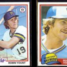 ROBIN YOUNT 1978 Topps #173 + 1981 Topps #515.  BREWERS