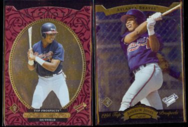 ANDRUW JONES 1995 Upper Deck SP Top Prospects #1 + #15.  MACON BRAVES