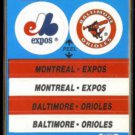 ORIOLES / EXPOS Fleer Logo Sticker - Phillies Logo on back