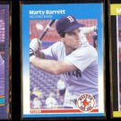 MARTY BARRETT (3) Card Lot (1986, 1987 + 1989).  RED SOX