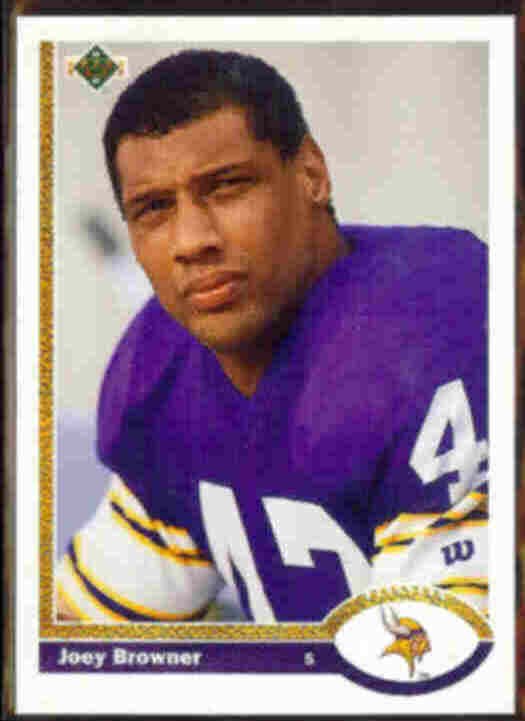 JOEY BROWNER 1991 Upper Deck #52. VIKINGS