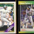 DAVE PARKER 1988 Topps Traded #81T + 1989 Donruss Best #336.  A's