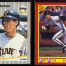 BRETT BUTLER 1989 Fleer #324 + 1990 Score #236.  GIANTS.