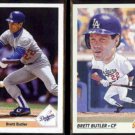 BRETT BUTLER 1991 Upper Deck #732 + 1992 Score #778.  DODGERS