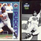 KIRBY PUCKETT 1992 Fleer The Performers 7/11 Insert + 1992 Score DT.  TWINS