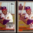 HANK AARON 2000 Topps Opening Day #22 + 2000 Topps #44.  BRAVES