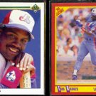 TIM RAINES 1990 Upper Deck #177 + 1990 Score #409.  EXPOS