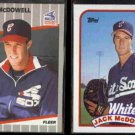 JACK McDOWELL 1989 Fleer #504 + 1989 Topps #486.  WHITE SOX