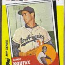 SANDY KOUFAX 1982 Topps KMart #4 of 44.  DODGERS