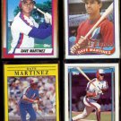 DAVE MARTINEZ (4) Card Lot (1989 - 1992).  EXPOS