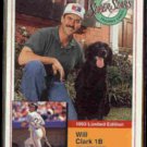 WILL CLARK 1993 Milkbone Stars Insert #7 of 20.  GIANTS
