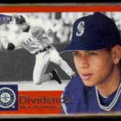 ALEX RODRIGUEZ 2000 Fleer Tradition Dividends Insert #1 of 15D.  MARINERS