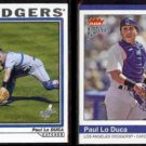 PAUL Lo DUCA 2004 Topps #58 + 2004 Fleer Platinum #35.  DODGERS