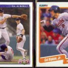 CAL RIPKEN 1992 UD w/ Billy #82 + 1990 Fleer #187.  ORIOLES