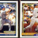 PAUL MOLITOR 1991 Topps #95 + 1992 Topps #600.  BREWERS