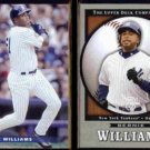 BERNIE WILLIAMS 2002 Leaf #128 + 2003 UD Standing 8 #52.  YANKEES