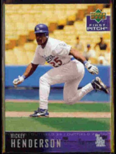 RICKEY HENDERSON 2004 Upper Deck First Pitch #188.  DODGERS