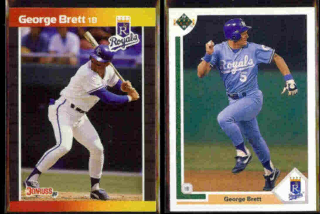 GEORGE BRETT 1989 Donruss #204 + 1991 Upper Deck #525. ROYALS