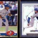 ADRIAN BELTRE 2003 Donruss #300 + 2002 Fleer Showcase #50.  DODGERS