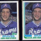JOHN MONTEFUSCO (2) 1982 Topps #697.  BRAVES