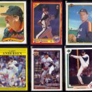 LARRY ANDERSEN (6) Card Lot (1989 - 1991).  ASTROS / RED SOX