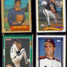 JIM DESHAIES (4) Card Lot (1987 - 1991).  ASTROS