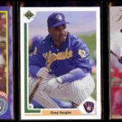 GREG VAUGHN (3) Card Lot w/ Rookie (1990 - 1993).  BREWERS