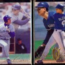 JOHN OLERUD 1993 Flair #293 + 1994 Flair #120.  BLUE JAYS