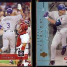 ALEX RODRIGUEZ 2003 Upper Deck #531 + 2002 UD Ovation #13.  RANGERS