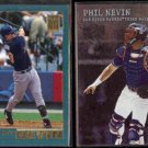 PHIL NEVIN 2001 Topps #9 + 2000 Metal #122.  PADRES