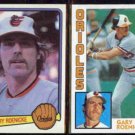 GARY ROENICKE 1983 Donruss #27 + 1984 Topps #372.  ORIOLES