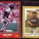 GARY PETTIS 1988 Score #255 + 1987 Topps mini odd #47.  ANGELS