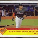 GIANCARLO STANTON 2015 Topps Now and Then Insert #NT3.  MARLINS
