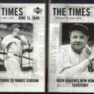 BABE RUTH (2) 2001 Upper Deck The Times #'s 181 + 172.  YANKEES