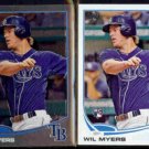 WIL MYERS 2013 Topps Chrome RC #MB-42 + 2013 Topps #US200.  RAYS