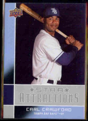 CARL CRAWFORD 2008 Upper Deck Star Attractions Insert #SA-2.  RAYS