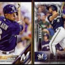 RYAN BRAUN 2016 Topps #298 + 2016 Bowman #51.  BREWERS