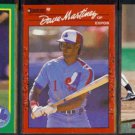 DAVE MARTINEZ (3) Card Lot (1990 + 1992).  EXPOS / REDS
