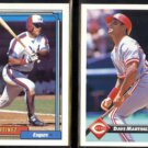 DAVE MARTINEZ 1992 Topps #309 + 1993 Donruss #534.  EXPOS / REDS