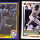 DEION SANDERS 1990 Score Rookie #586 + 1991 Upper Deck #352.  YANKEES