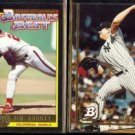 JIM ABBOTT 1992 Topps Best Gold Insert + 1994 Bowman.  CALF / NYY