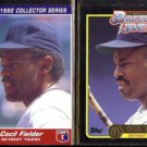 CECIL FIELDER 1992 Post Insert + 1992 Topps Best Gold Insert.  TIGERS