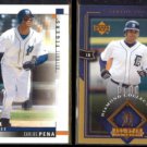 CARLOS PENA 2003 Leaf #41 + 2004 Upper Deck #32.  TIGERS