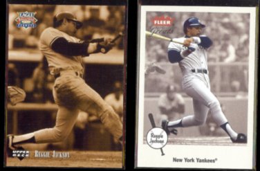 REGGIE JACKSON 1995 UD Eagle Snacks + 2001 Fleer Greats.  YANKEES