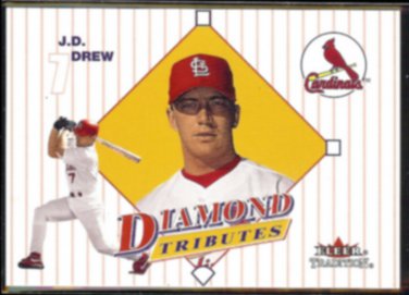 JD DREW 2001 Fleer Tradition Diamond Tributes Insert #13 of 30DT.  CARDS