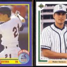 ROBIN VENTURA 1990 Score Rookie #595 + 1991 Upper Deck #263.  WHITE SOX