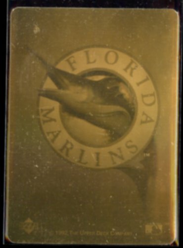 MARLINS 1992 Upper Deck GOLD Hologram Logo.  FLORIDA