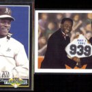 RICKEY HENDERSON 1991 Score Franchise + 1991 UD SB Leaders w/ Lou Brock.  A's